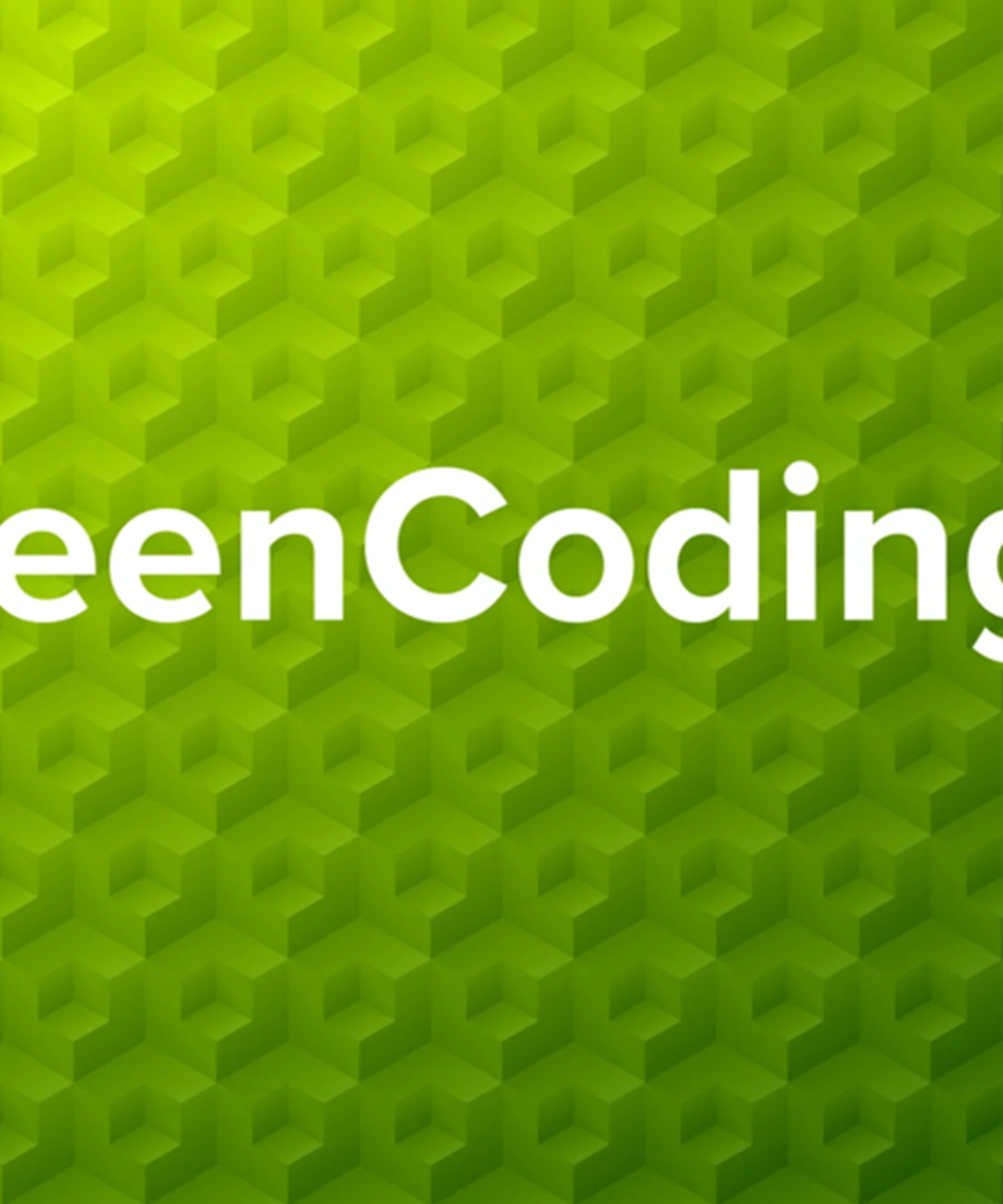 This thumbnail visual features the &quot;GreenCoding&quot; logo set against a vibrant green background with a subtle geometric pattern. The image highlights the concept of environmentally sustainable coding practices and the importance of eco-friendly technology solutions.