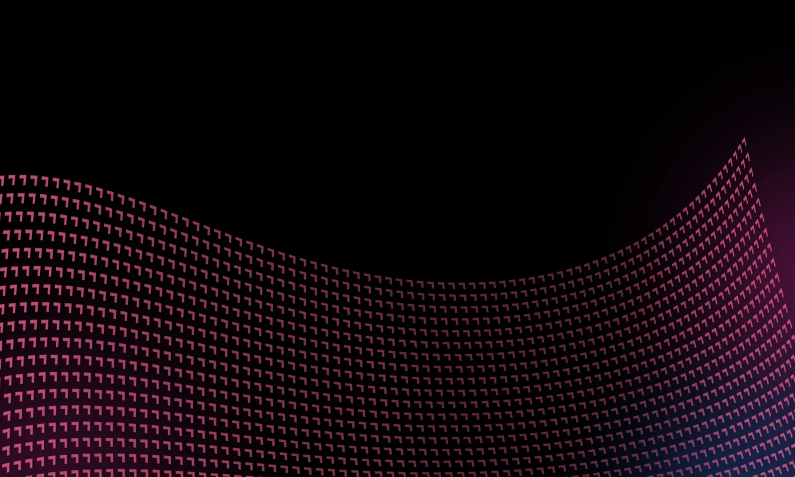 Abstract design featuring a wave of pink data-like patterns on a black background, representing the Lünendonk Gen AI study.