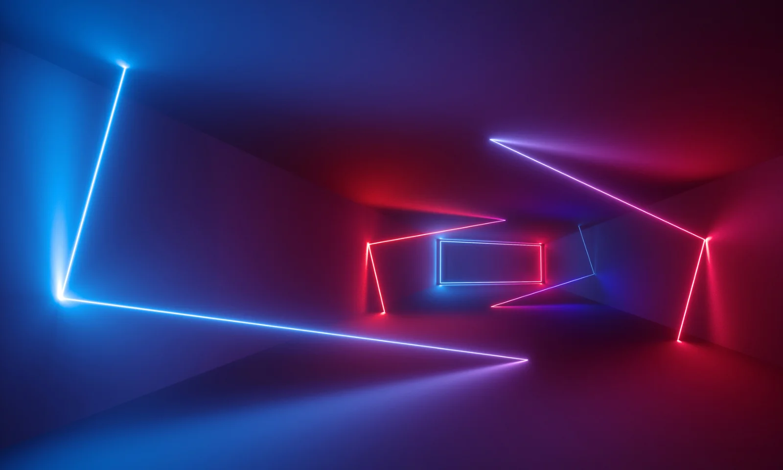 A futuristic corridor with neon blue and pink lights, symbolising the path to new opportunities and innovation in the realm of open banking monetization.