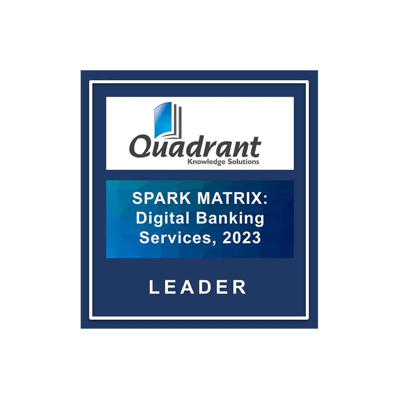 GFT awarded as a SPARK Leader in Digital Banking Services by Quadrant Knowledge Solutions in the 2023 SPARK Matrix.